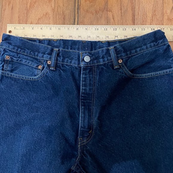Levi's 505 Men's Blue Jeans Size W38 L29 Pockets - Picture 9 of 15